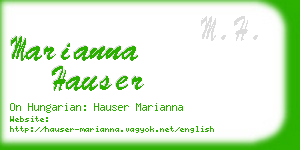 marianna hauser business card